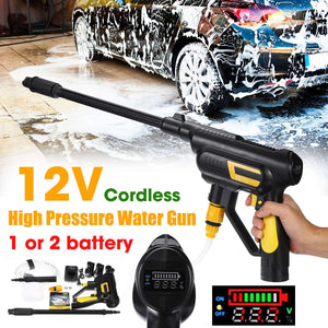 12V Rechargable Self-priming High Pressure Water Guns Car Jet Garden Washer  Sprayer Watering Spray Sprinkler Cleaning Tool
