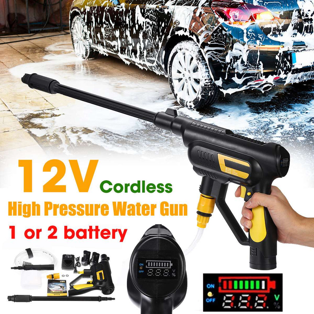 12V Rechargable Self-priming High Pressure Water Guns Car Jet Garden Washer  Sprayer Watering Spray Sprinkler Cleaning Tool